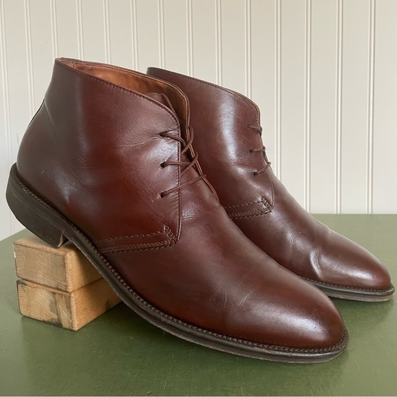 Calzoleria Toscana Men's Italian Leather Desert/Chukka Boots Handmade In Cognac